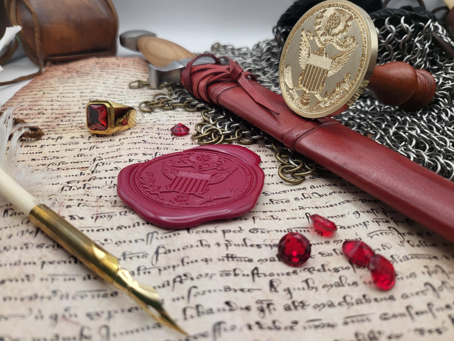 The First Great Seal of the United States of America from 1782 – The Emblem of Liberty and Sovereignty - Wax Seal Stamp