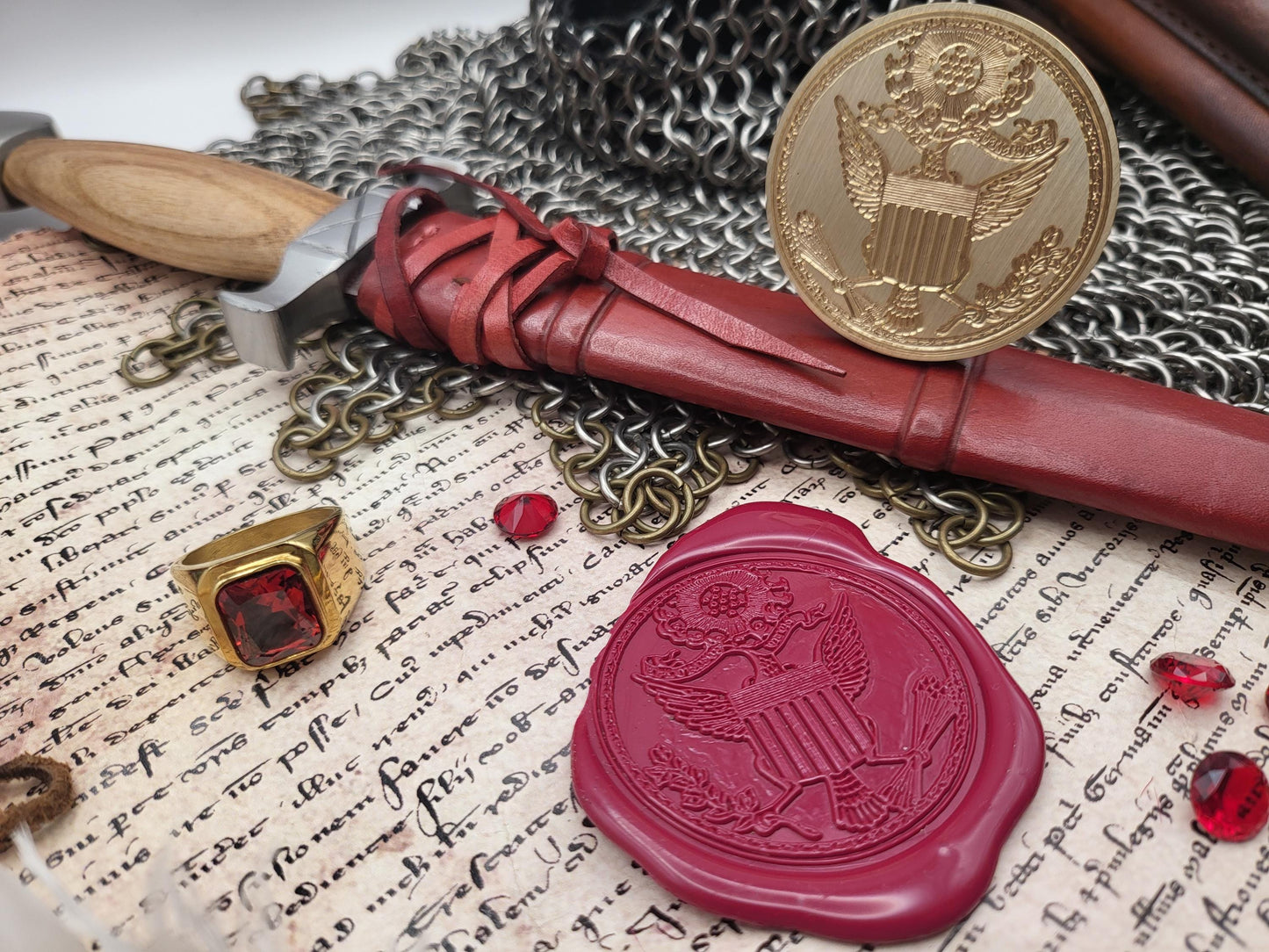 The First Great Seal of the United States of America from 1782 – The Emblem of Liberty and Sovereignty - Wax Seal Stamp