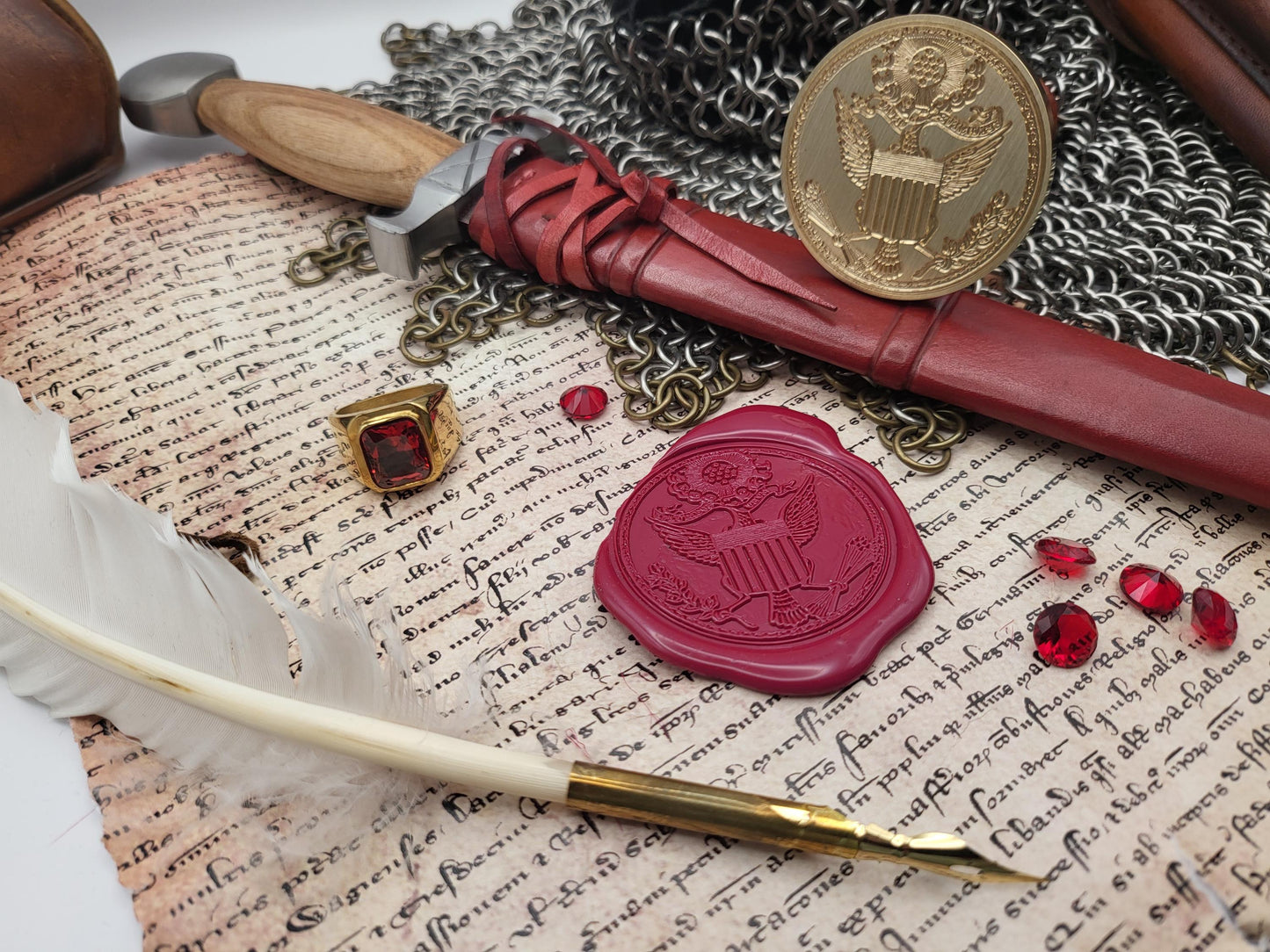 The First Great Seal of the United States of America from 1782 – The Emblem of Liberty and Sovereignty - Wax Seal Stamp