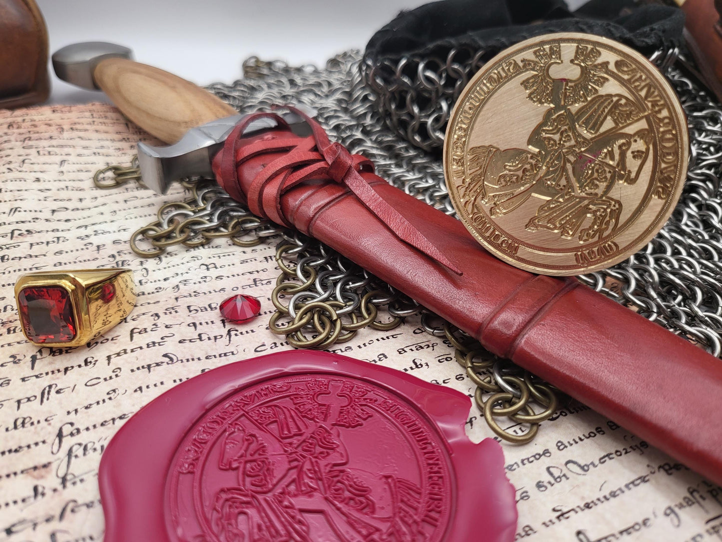Duke Erik Magnusson of Sweden, son of King Magnus III of Sweden - Historical Wax Seal from the 13th Century