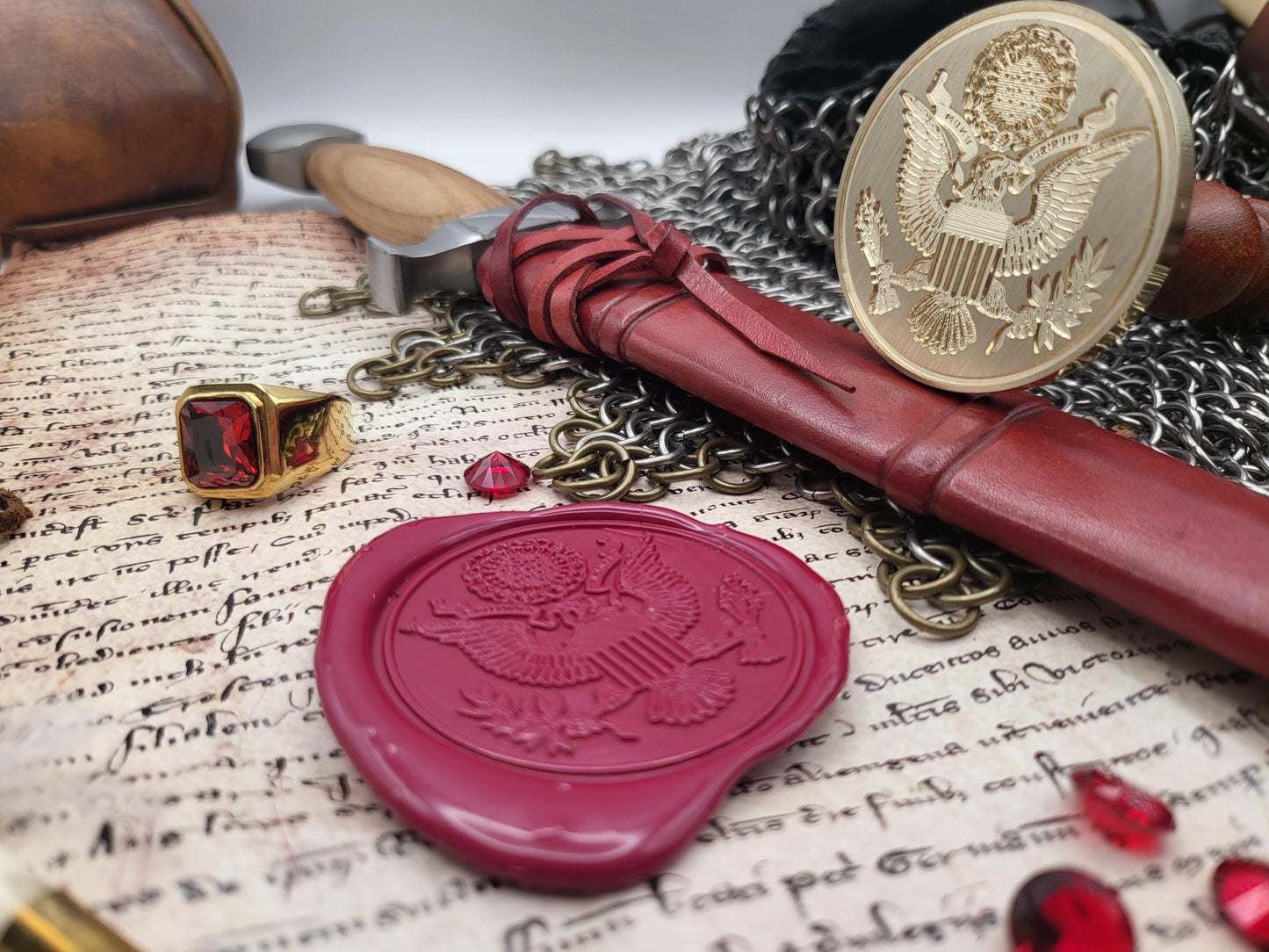 The Second Great Seal of the United States of America from 1841 – The Emblem of Liberty and Sovereignty - Wax Seal Stamp