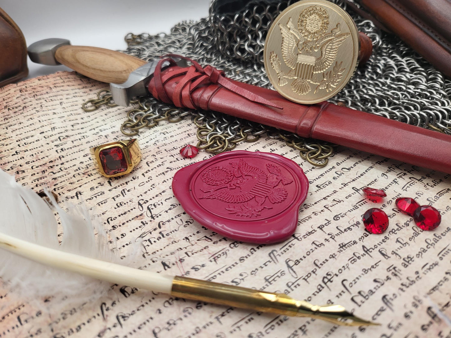 The Second Great Seal of the United States of America from 1841 – The Emblem of Liberty and Sovereignty - Wax Seal Stamp