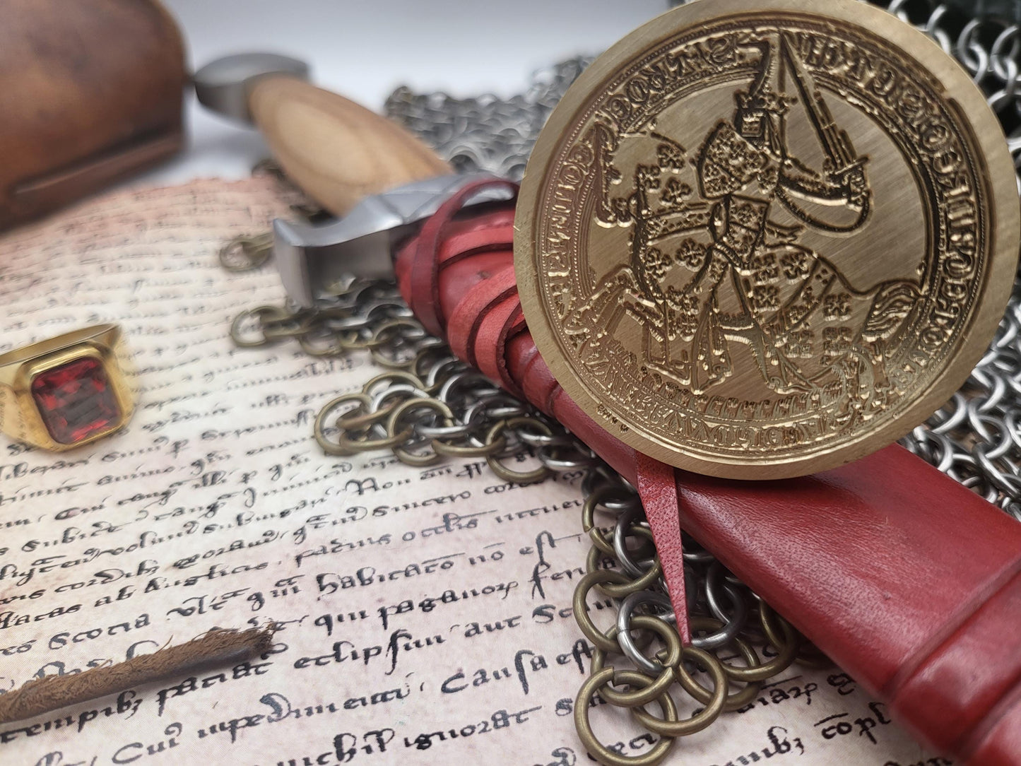 Sir Thomas de Beauchamp, 11th Earl of Warwick - Historical Wax Seal from the 14th Century