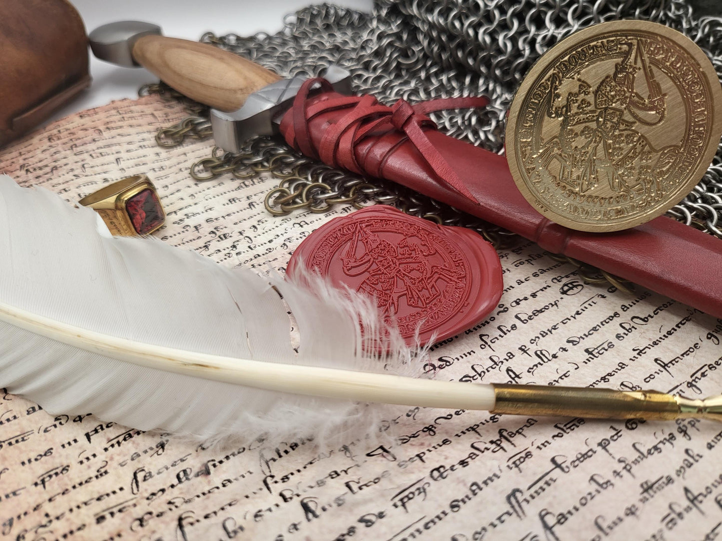 Sir Thomas de Beauchamp, 11th Earl of Warwick - Historical Wax Seal from the 14th Century