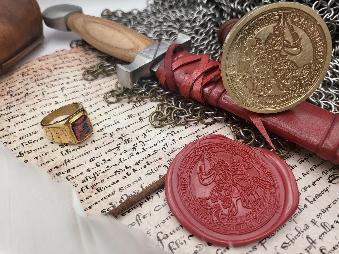 Sir Thomas de Beauchamp, 11th Earl of Warwick - Historical Wax Seal from the 14th Century