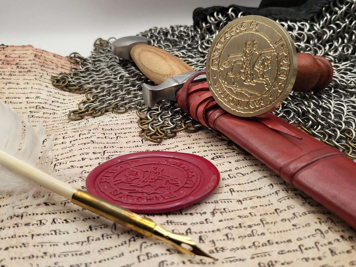 Knights Templar, the "Poor Knights of Christ and the Temple of Solomon" - Historical Wax Seal from the 12th Century