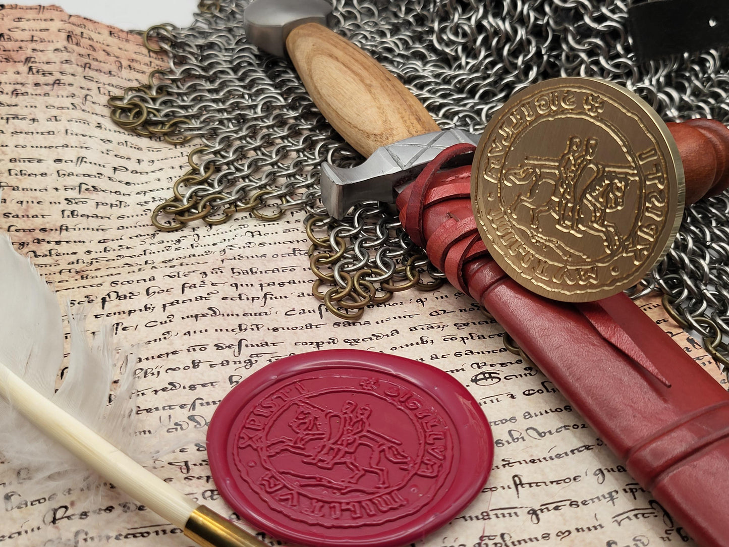 Knights Templar, the "Poor Knights of Christ and the Temple of Solomon" - Historical Wax Seal from the 12th Century