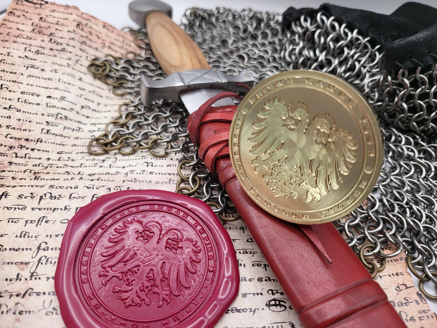 Double-Headed Eagle - Holy Roman Empire - Historical Wax Seal from the 12th Century