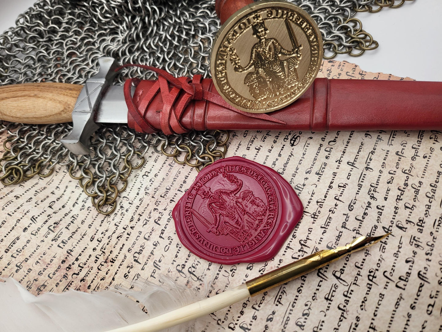 King John "Lackland" of England - Historical Wax Seal from the 12th Century - Magna Carta