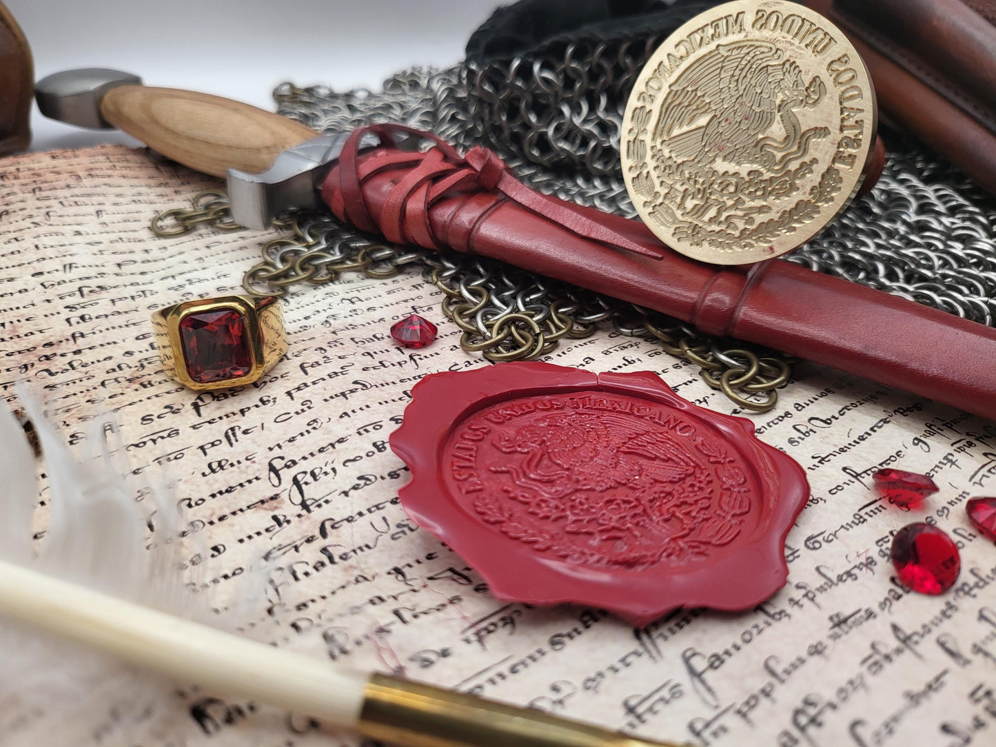 Mexico Coat of Arms – The Eagle and the Serpent - Wax Seal Stamp - Escudo Nacional de México