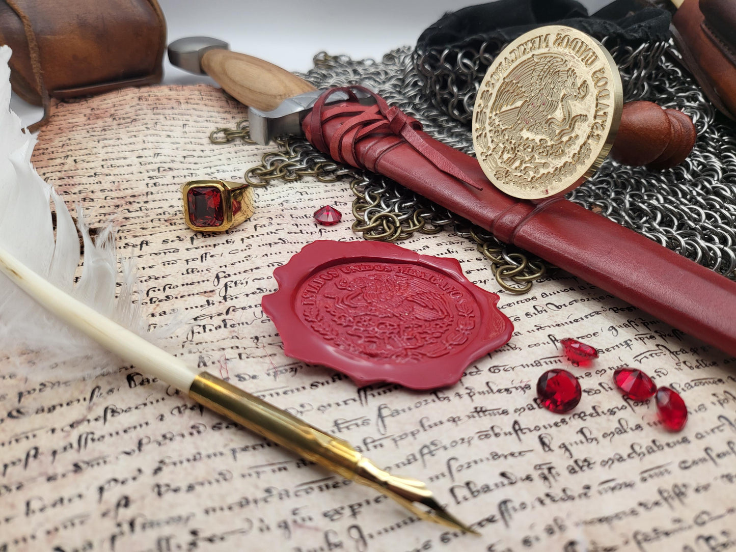 Mexico Coat of Arms – The Eagle and the Serpent - Wax Seal Stamp - Escudo Nacional de México