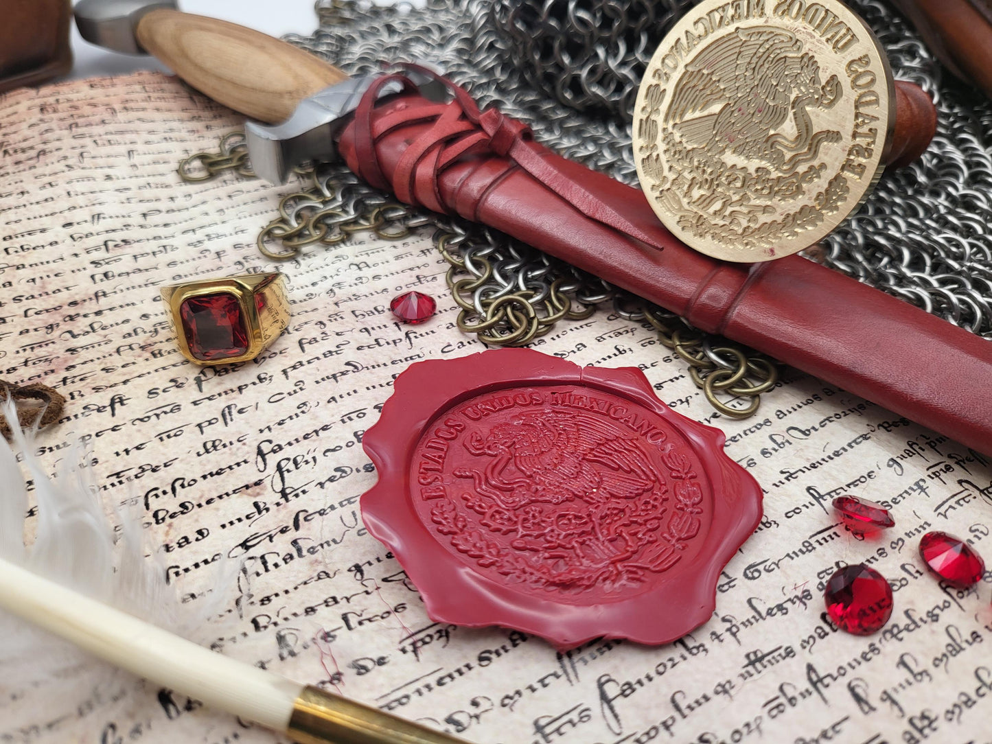 Mexico Coat of Arms – The Eagle and the Serpent - Wax Seal Stamp - Escudo Nacional de México