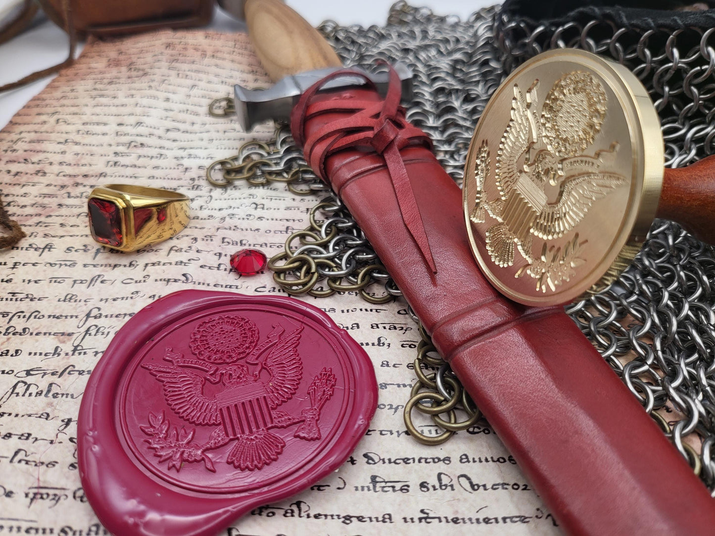 The Great Seal of the United States of America from 1902 – The Emblem of Liberty and Sovereignty - Wax Seal Stamp