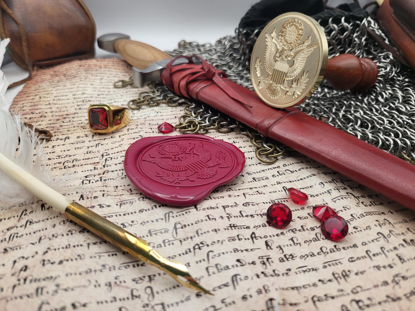 The Great Seal of the United States of America from 1902 – The Emblem of Liberty and Sovereignty - Wax Seal Stamp
