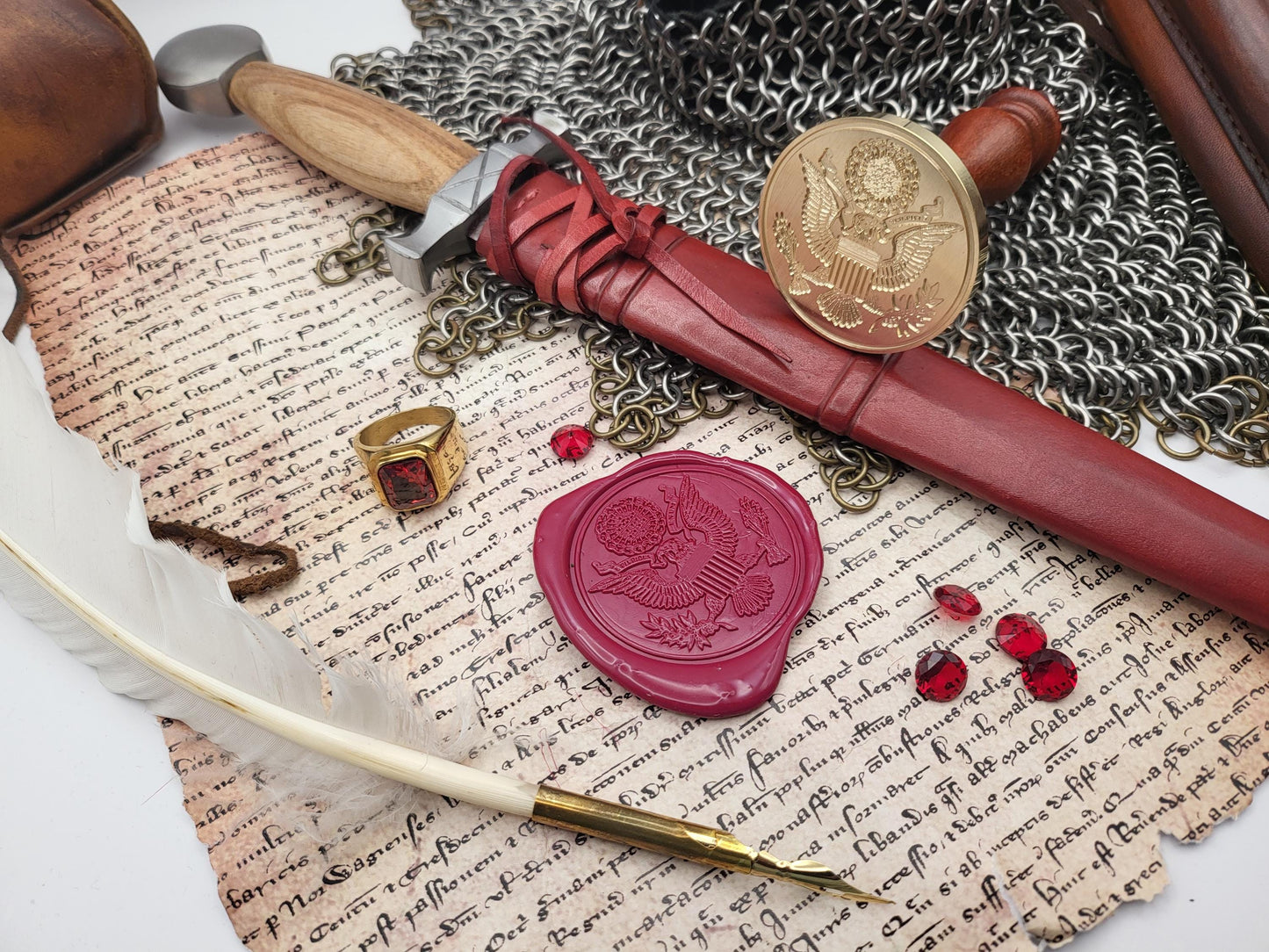 The Great Seal of the United States of America from 1902 – The Emblem of Liberty and Sovereignty - Wax Seal Stamp