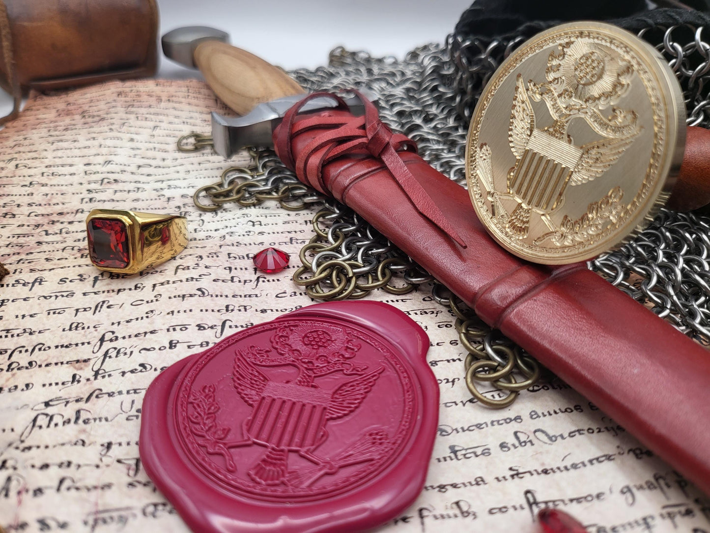 The First Great Seal of the United States of America from 1782 – The Emblem of Liberty and Sovereignty - Wax Seal Stamp