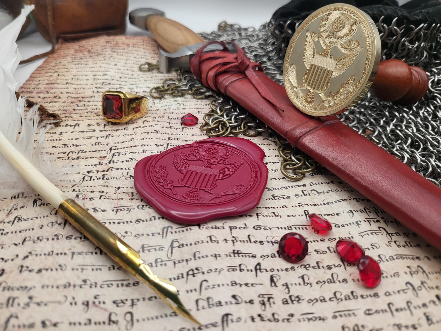 The First Great Seal of the United States of America from 1782 – The Emblem of Liberty and Sovereignty - Wax Seal Stamp