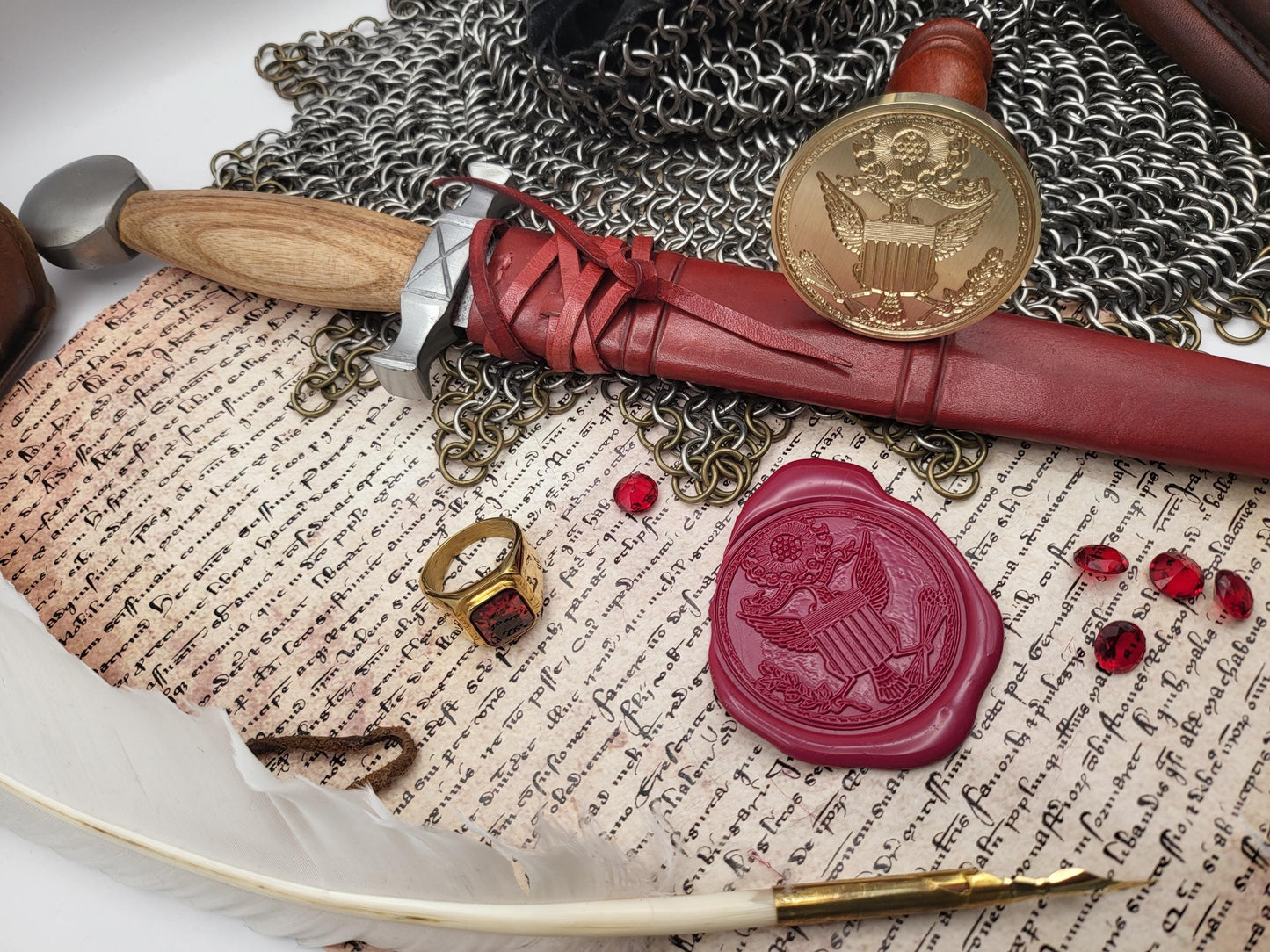 The First Great Seal of the United States of America from 1782 – The Emblem of Liberty and Sovereignty - Wax Seal Stamp