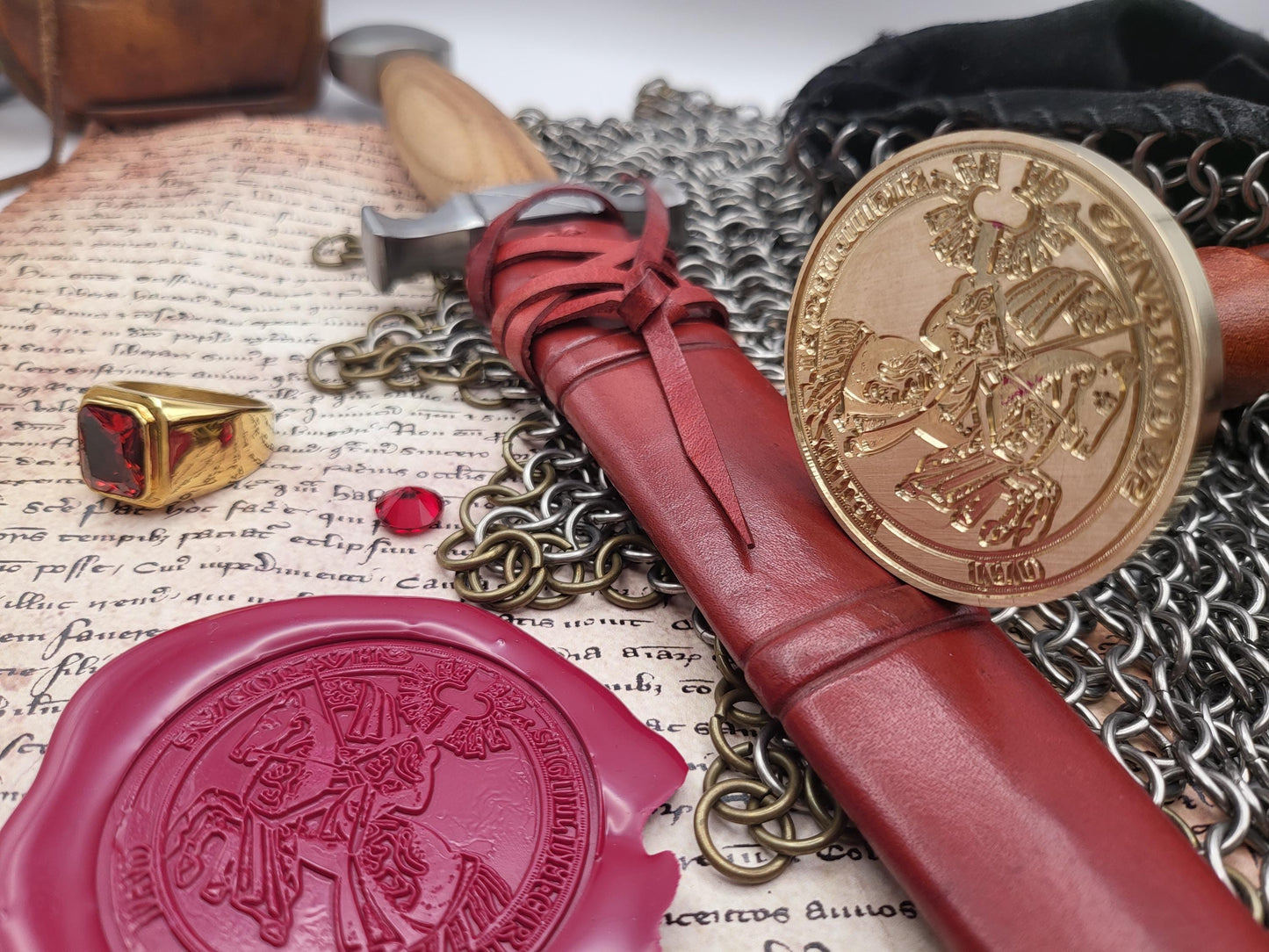 Duke Erik Magnusson of Sweden, son of King Magnus III of Sweden - Historical Wax Seal from the 13th Century