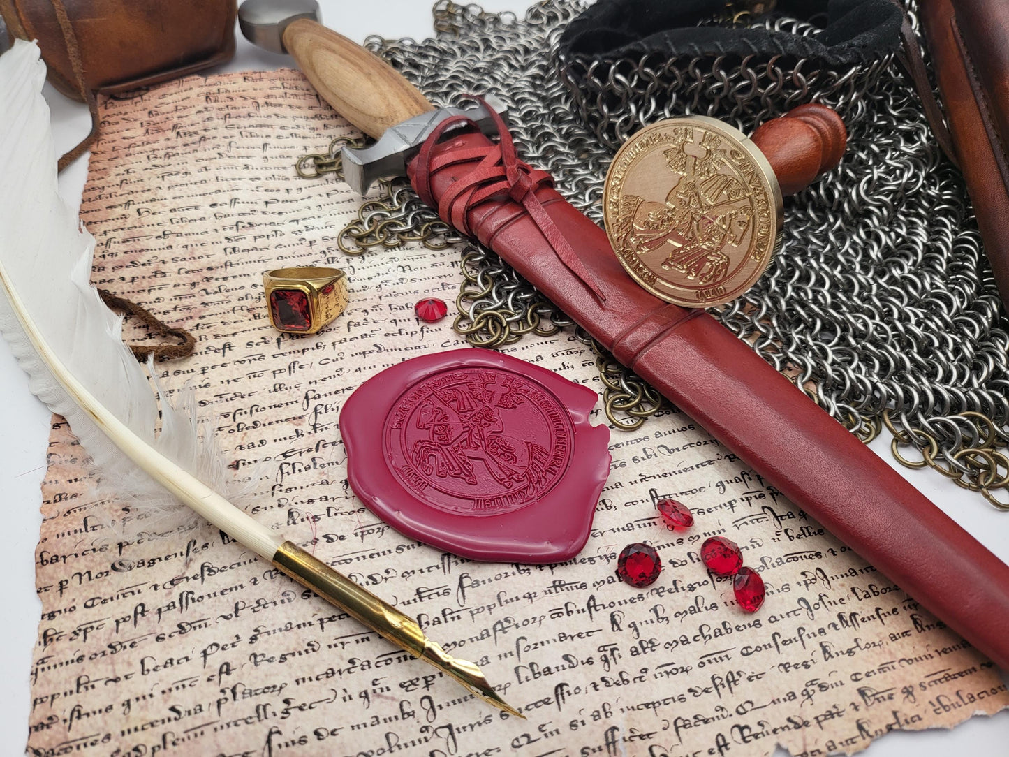 Duke Erik Magnusson of Sweden, son of King Magnus III of Sweden - Historical Wax Seal from the 13th Century