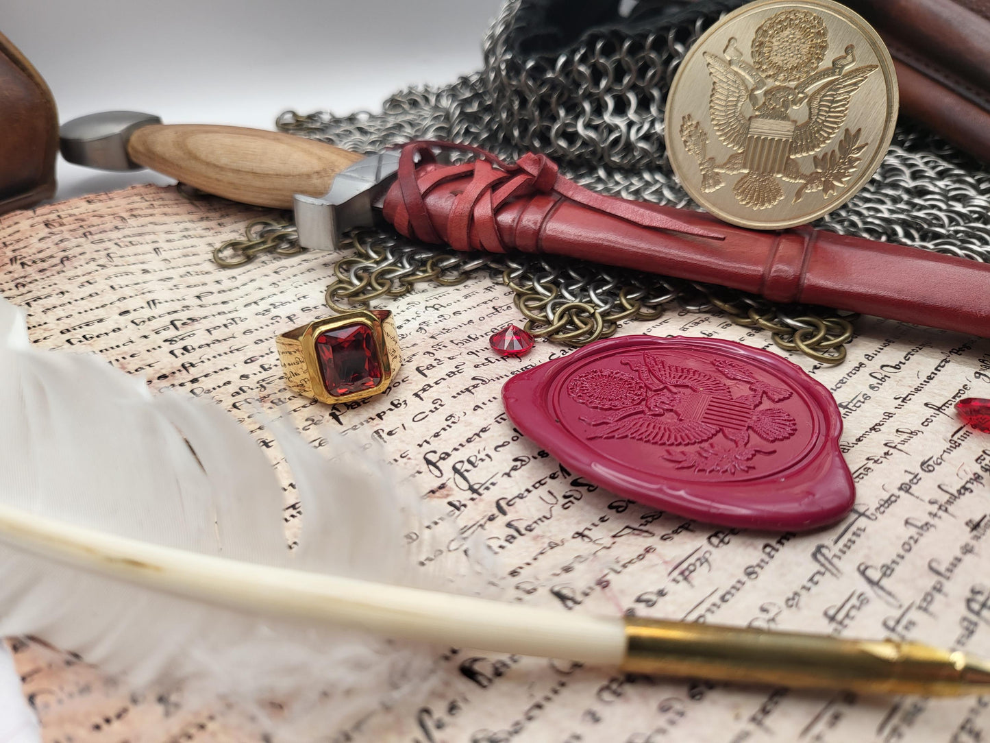 The Second Great Seal of the United States of America from 1841 – The Emblem of Liberty and Sovereignty - Wax Seal Stamp
