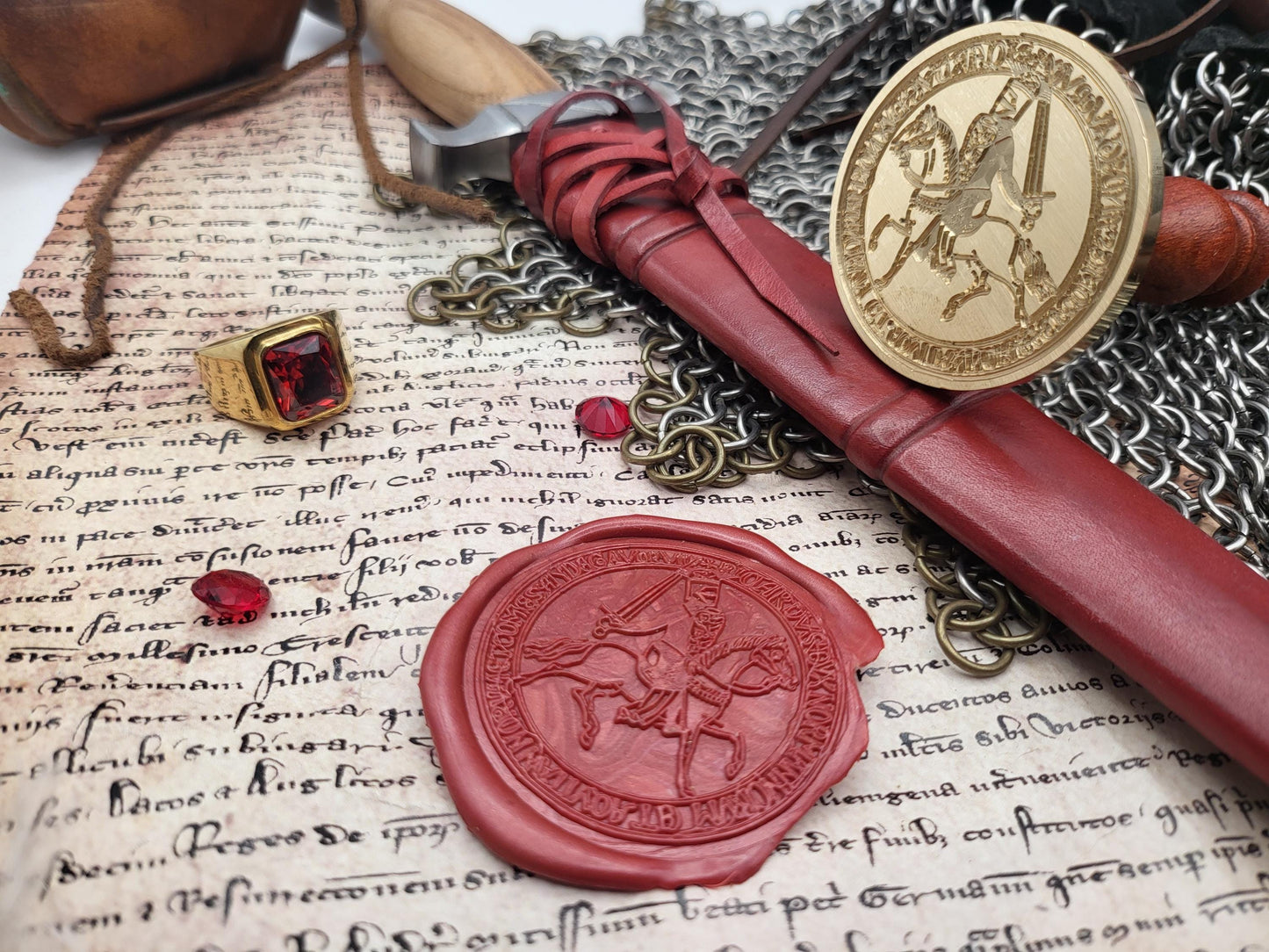 King Richard I "The Lionheart" of England, Count of Anjou - 12th Century Historical Wax Seal