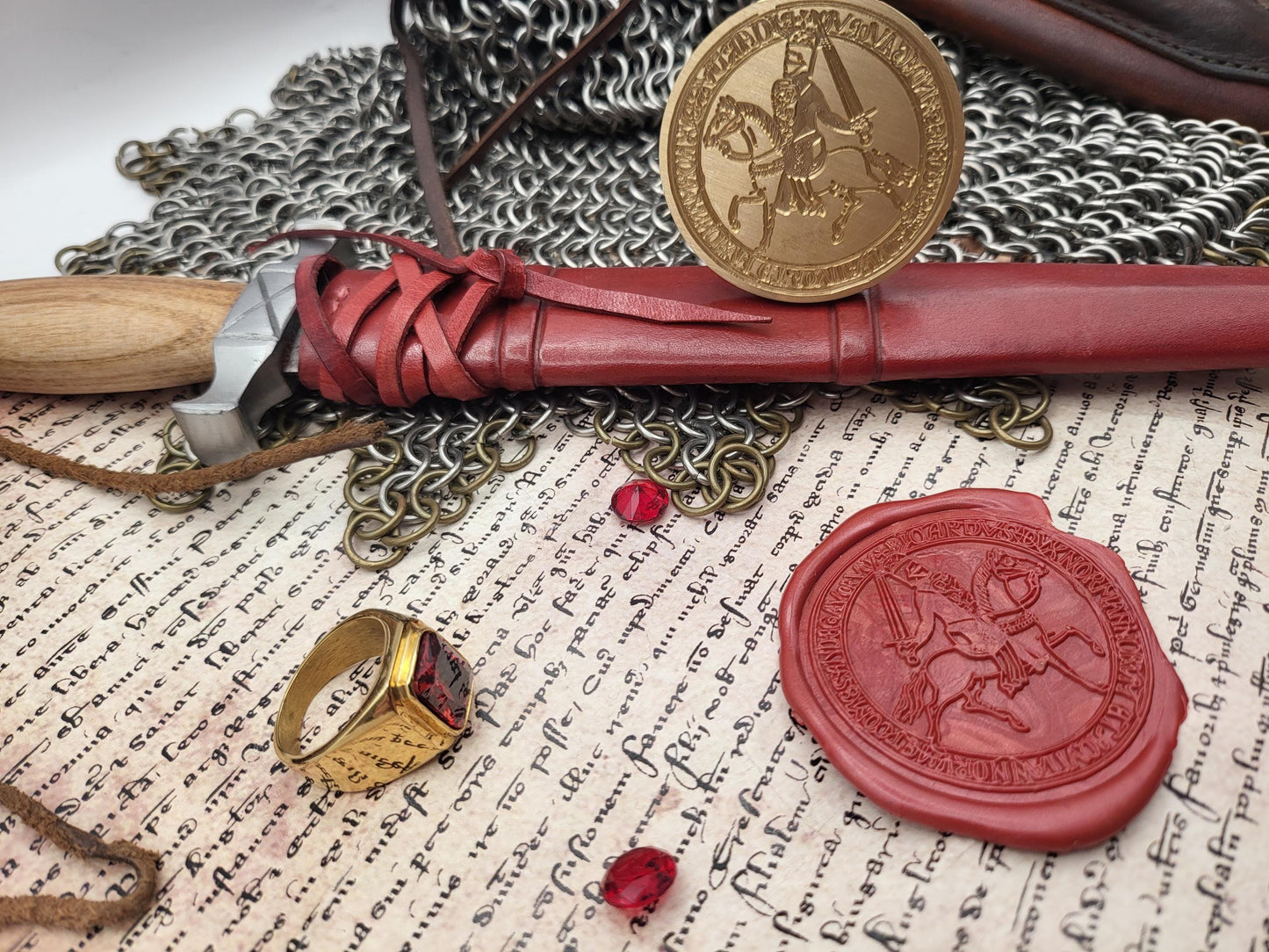 King Richard I "The Lionheart" of England, Count of Anjou - 12th Century Historical Wax Seal