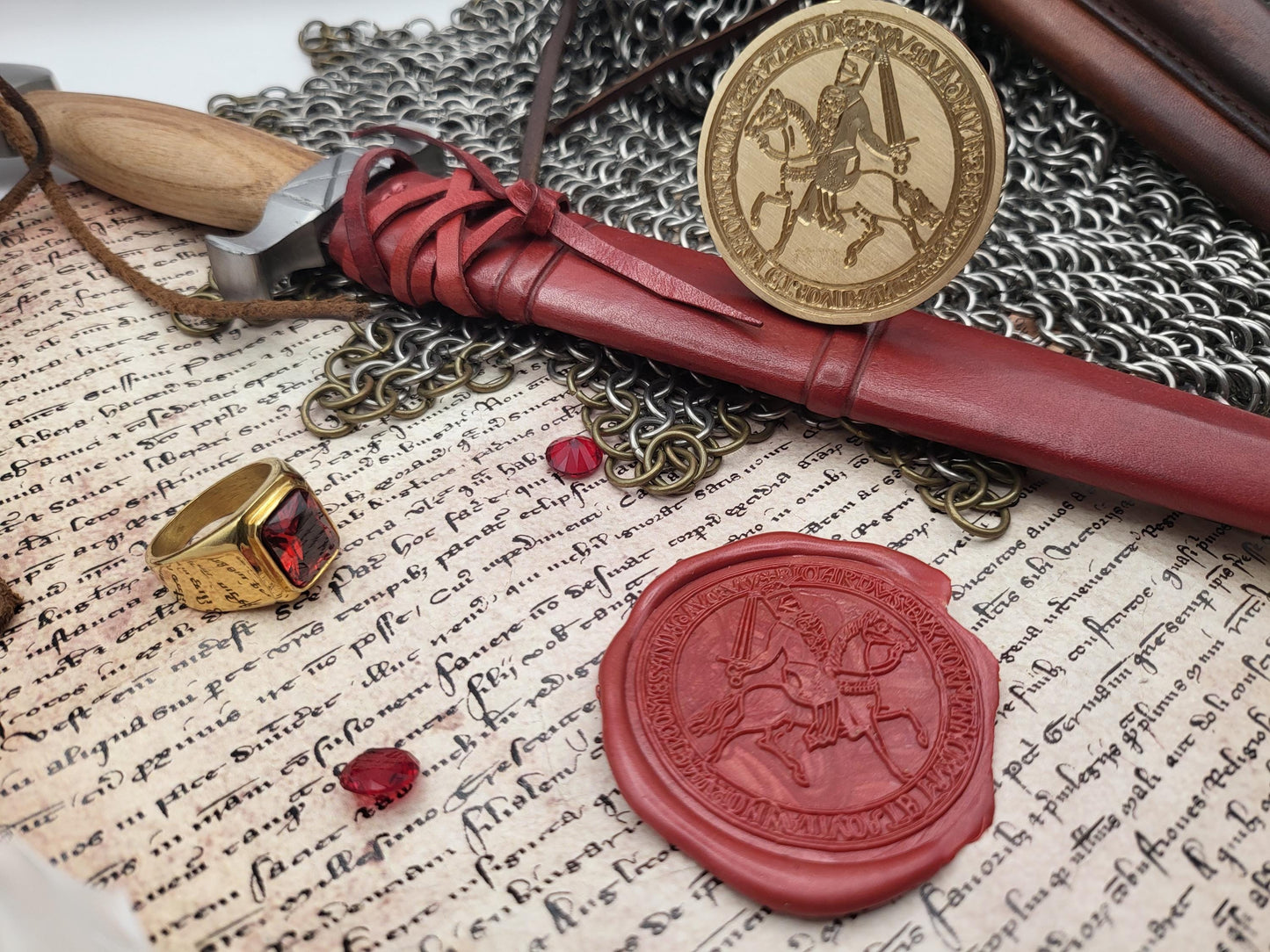 King Richard I "The Lionheart" of England, Count of Anjou - 12th Century Historical Wax Seal