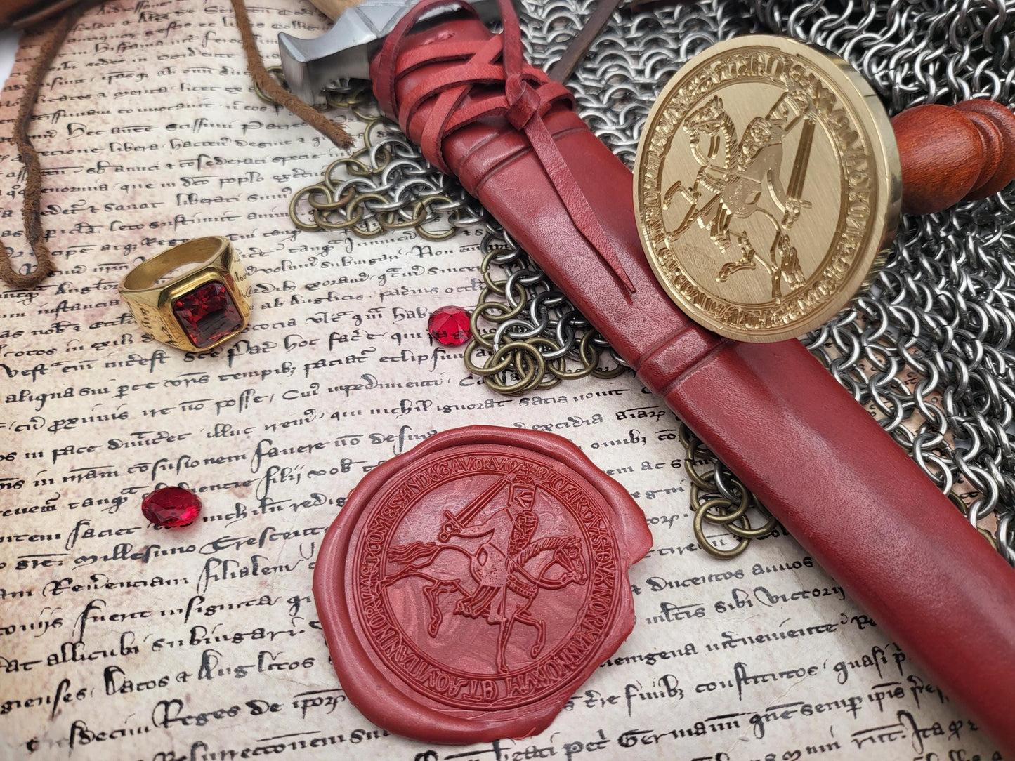 King Richard I "The Lionheart" of England, Count of Anjou - 12th Century Historical Wax Seal