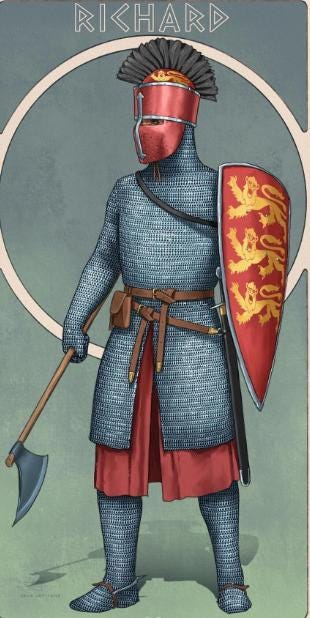 King Richard I "The Lionheart" of England, Count of Anjou - 12th Century Historical Wax Seal