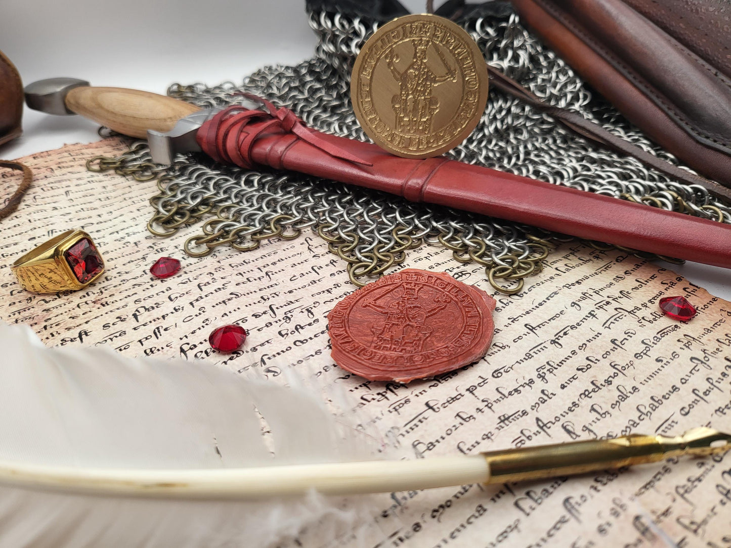 Alphonse II of Aragon, Wax Seal Stamp - The Poet-King of Aragon and Provence - Great seal of the Realm