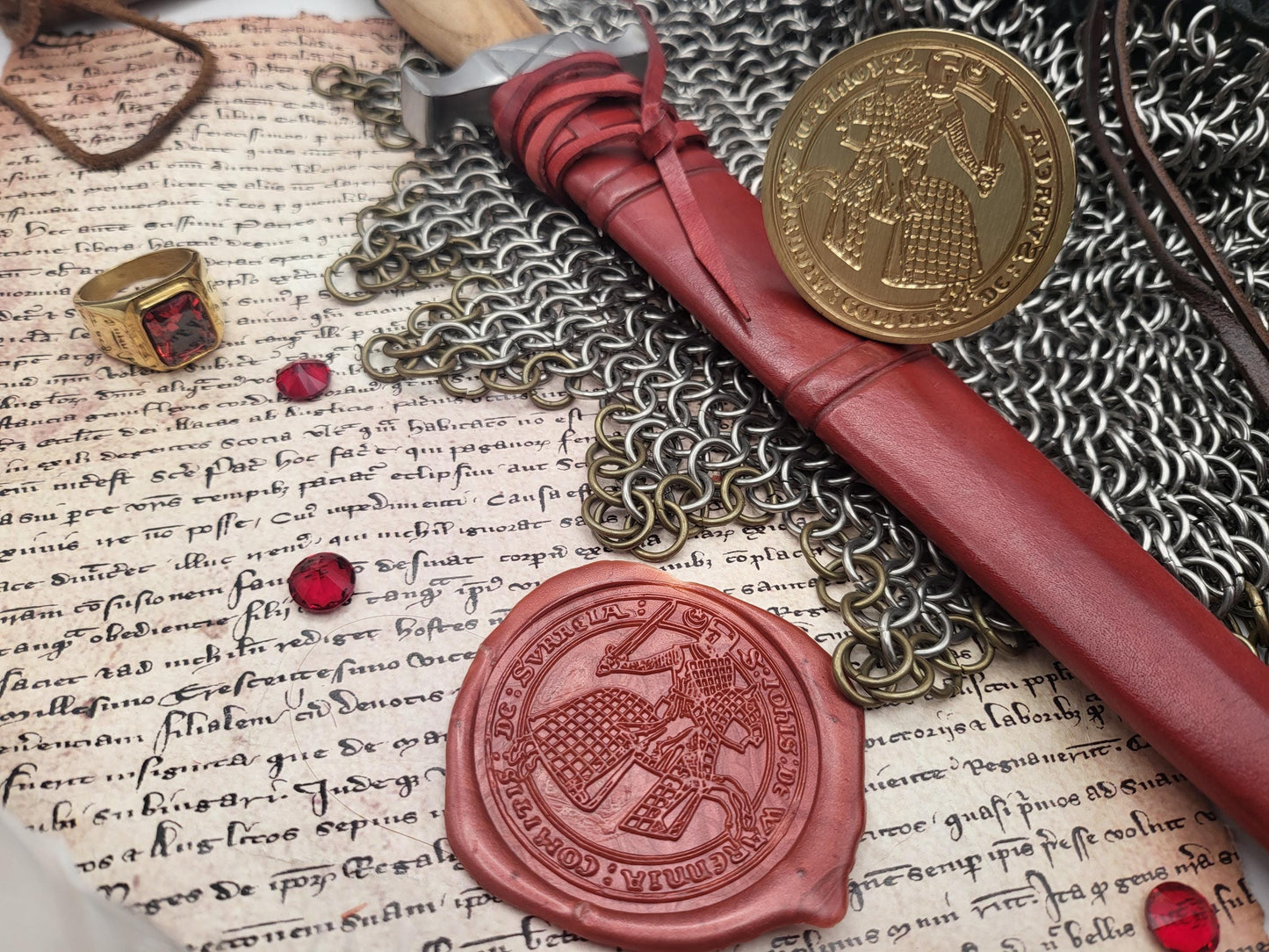 John de Warenne, 6th Earl of Surrey - 13th Century Wax Seal Stamp – The 2nd Barons War and "Warden of the kingdom and land of Scotland"