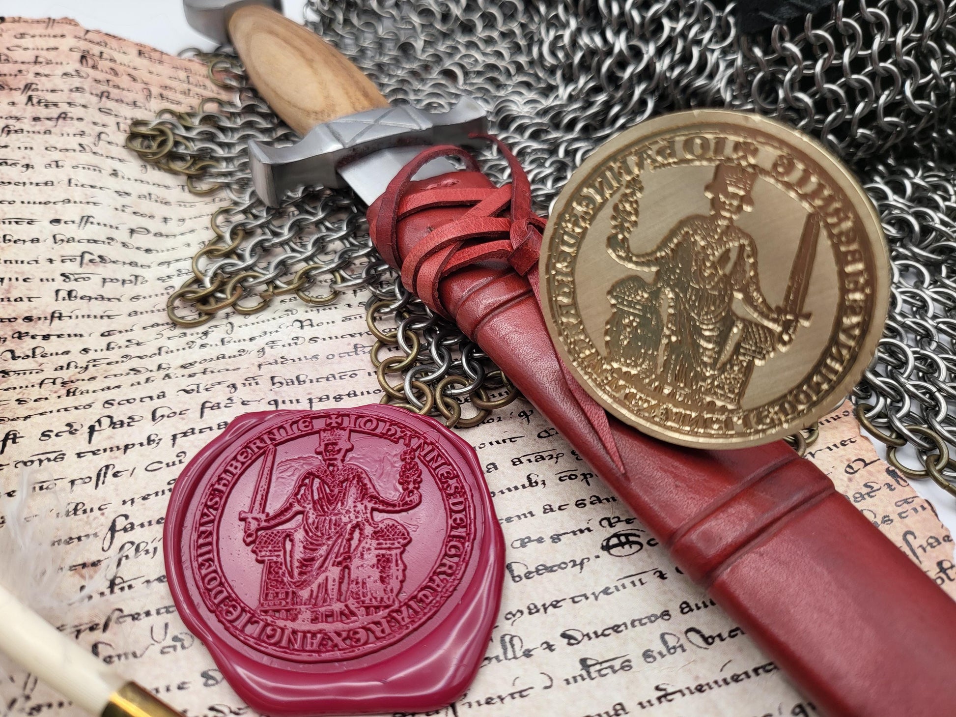 King John "Lackland" of England - Historical Wax Seal from the 12th Century - NobleSeals
