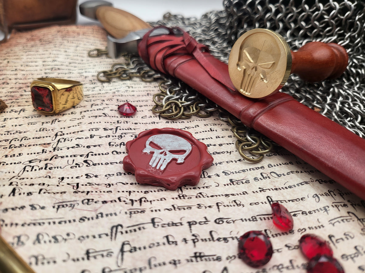 The Punisher - Wax Seal Stamp – Marvel Inspired Skull Design - NobleSeals