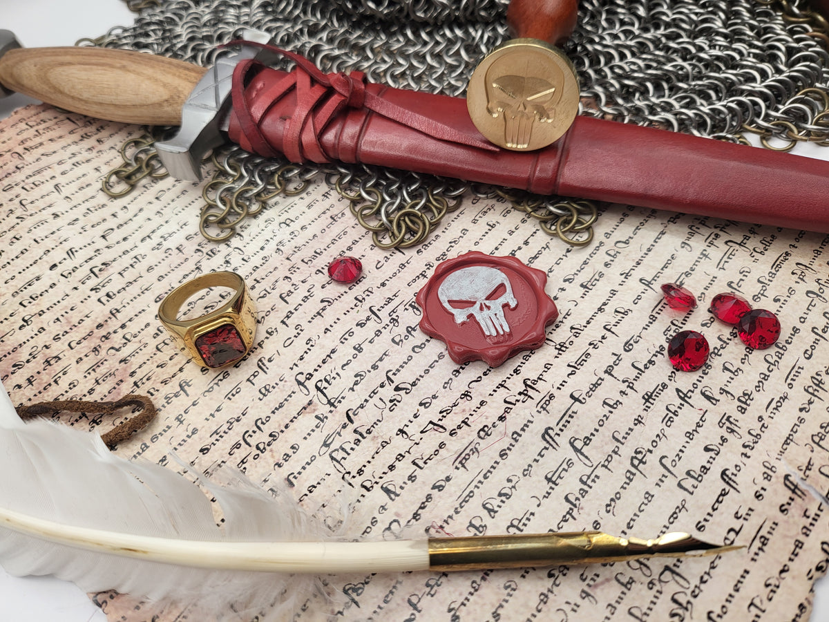 The Punisher - Wax Seal Stamp – Marvel Inspired Skull Design - NobleSeals