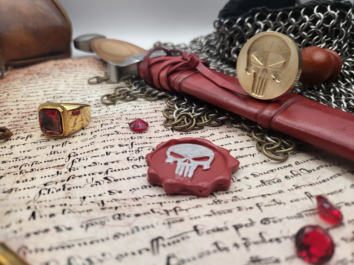 The Punisher - Wax Seal Stamp – Marvel Inspired Skull Design - NobleSeals