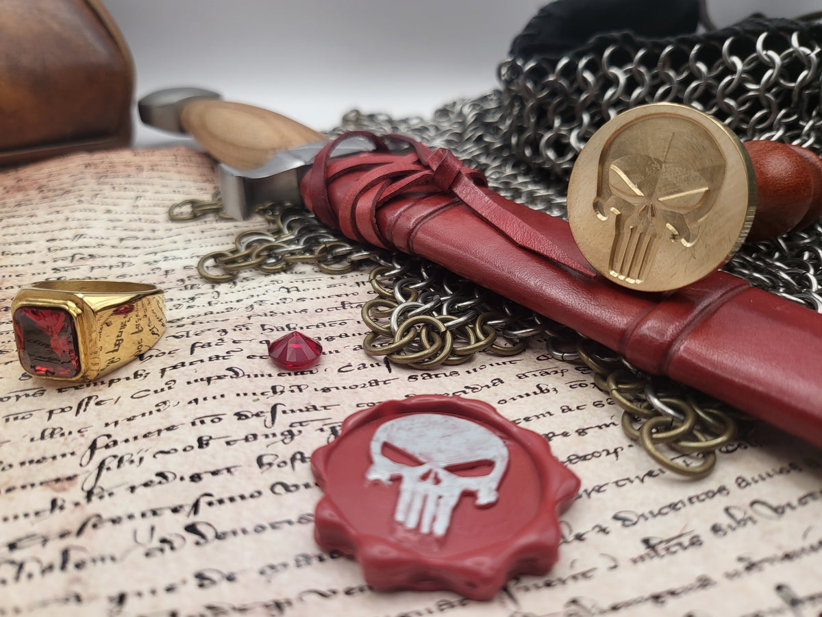 The Punisher - Wax Seal Stamp – Marvel Inspired Skull Design - NobleSeals