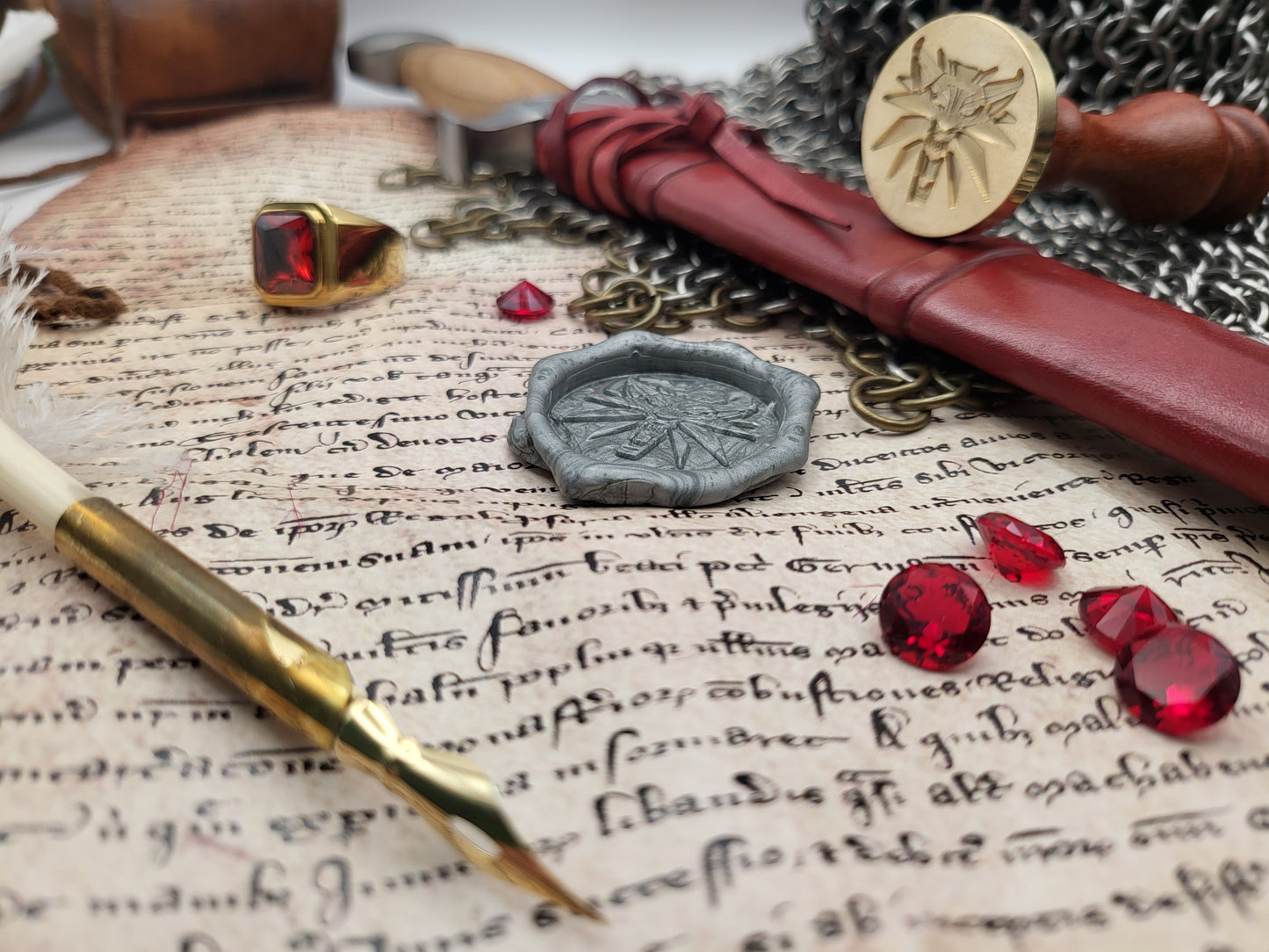 The Witcher Wolf Medallion Wax Seal Stamp – Geralt of Rivia Brass Seal