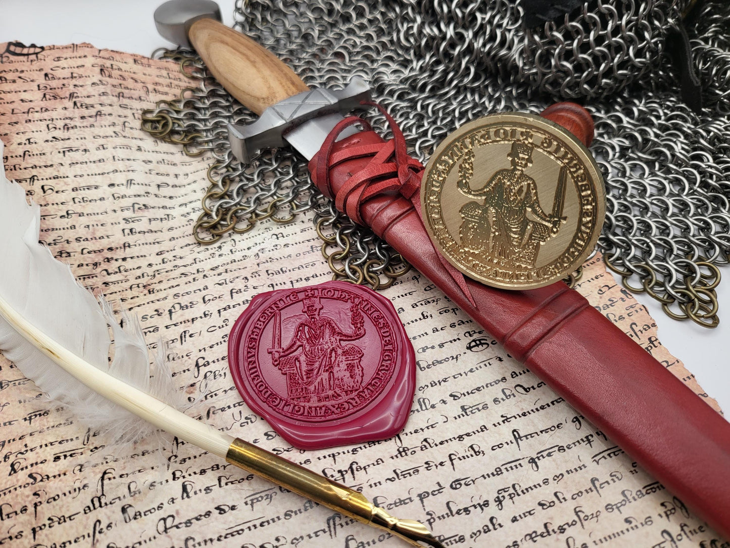 King John "Lackland" of England - Historical Wax Seal from the 12th Century - NobleSeals