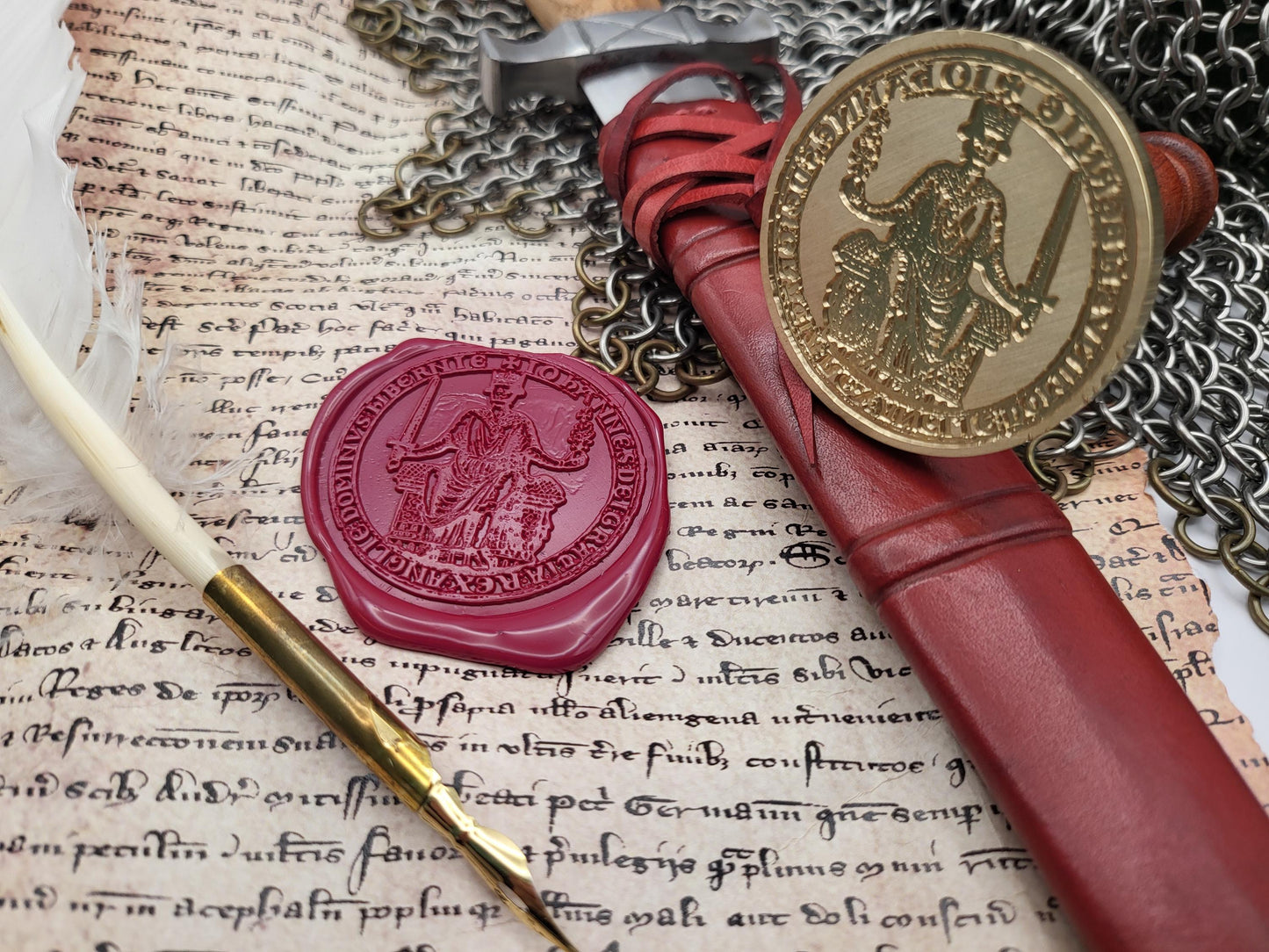 King John "Lackland" of England - Historical Wax Seal from the 12th Century - NobleSeals
