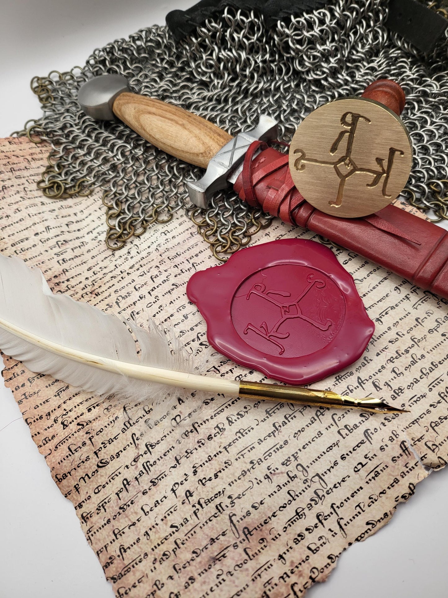 Charlemagne Holy Roman Emperor - Signum Manus  - Historical Wax Seal Stamp from the 9th Century - NobleSeals