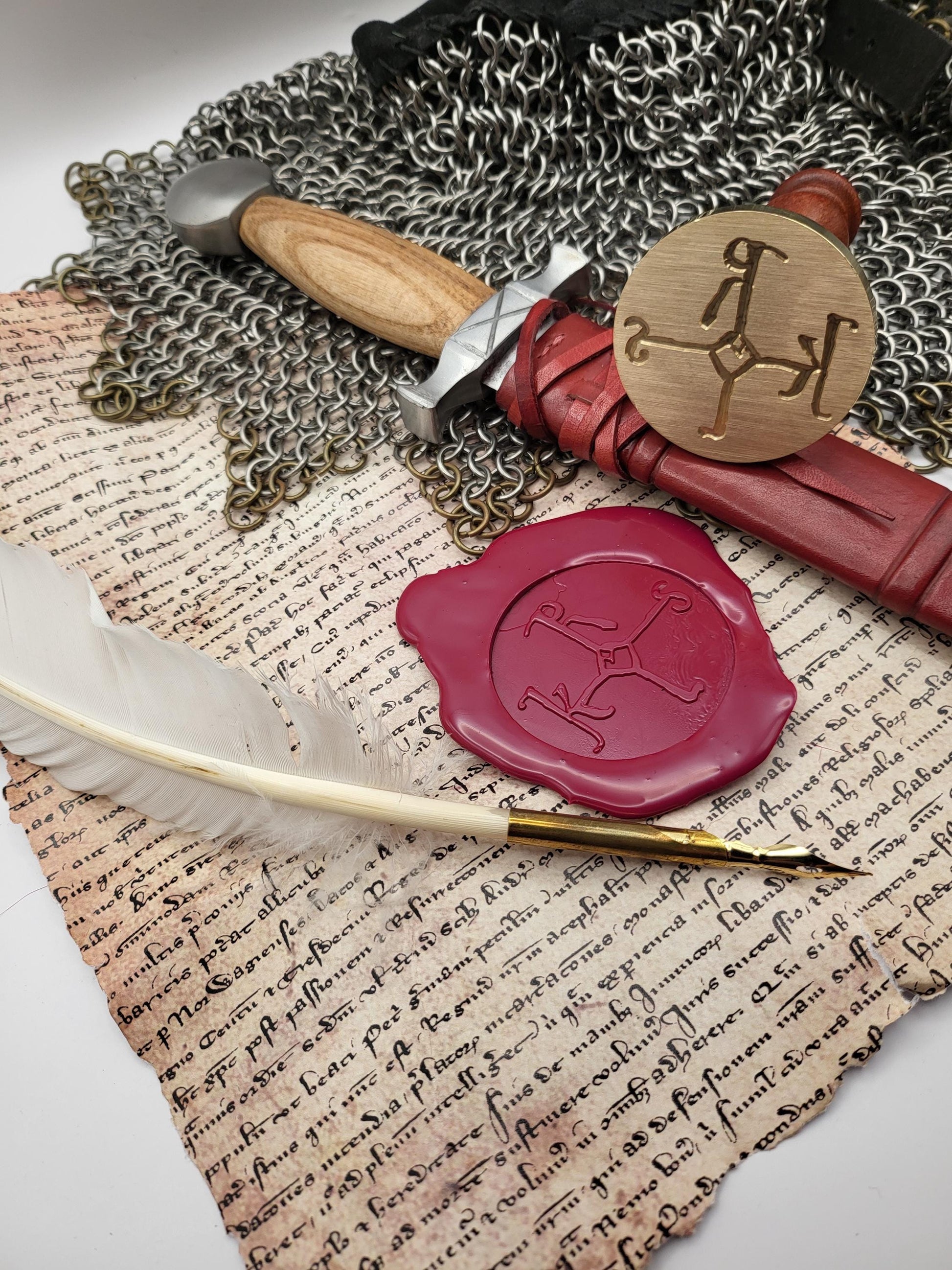 Charlemagne Holy Roman Emperor - Signum Manus  - Historical Wax Seal Stamp from the 9th Century - NobleSeals