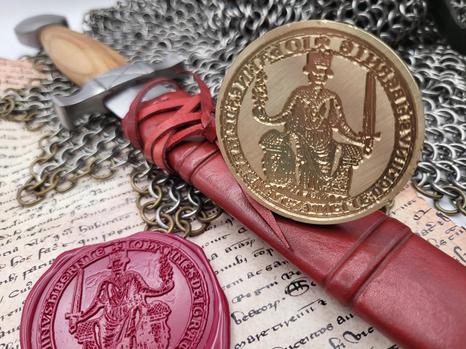King John "Lackland" of England - Historical Wax Seal from the 12th Century - NobleSeals