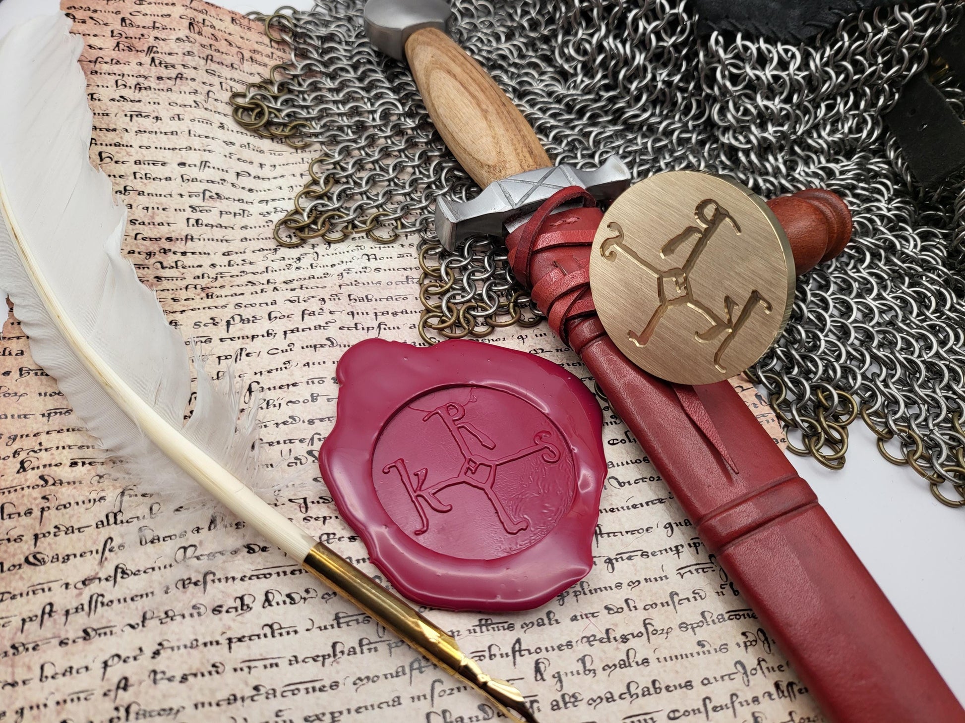 Charlemagne Holy Roman Emperor - Signum Manus  - Historical Wax Seal Stamp from the 9th Century - NobleSeals