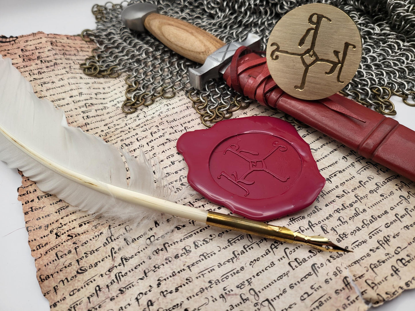 Charlemagne Holy Roman Emperor - Signum Manus  - Historical Wax Seal Stamp from the 9th Century - NobleSeals