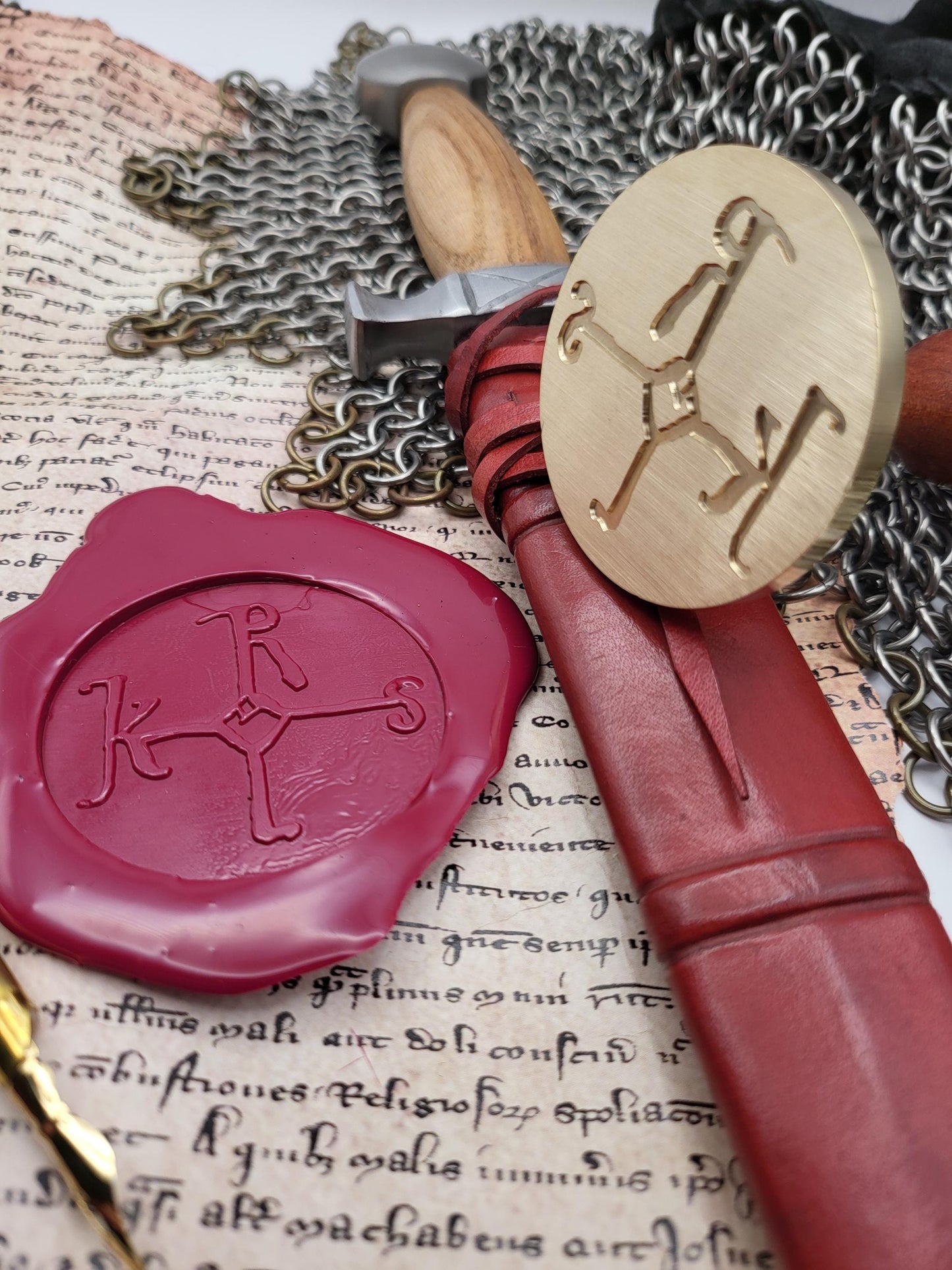 Charlemagne Holy Roman Emperor - Signum Manus  - Historical Wax Seal Stamp from the 9th Century - NobleSeals