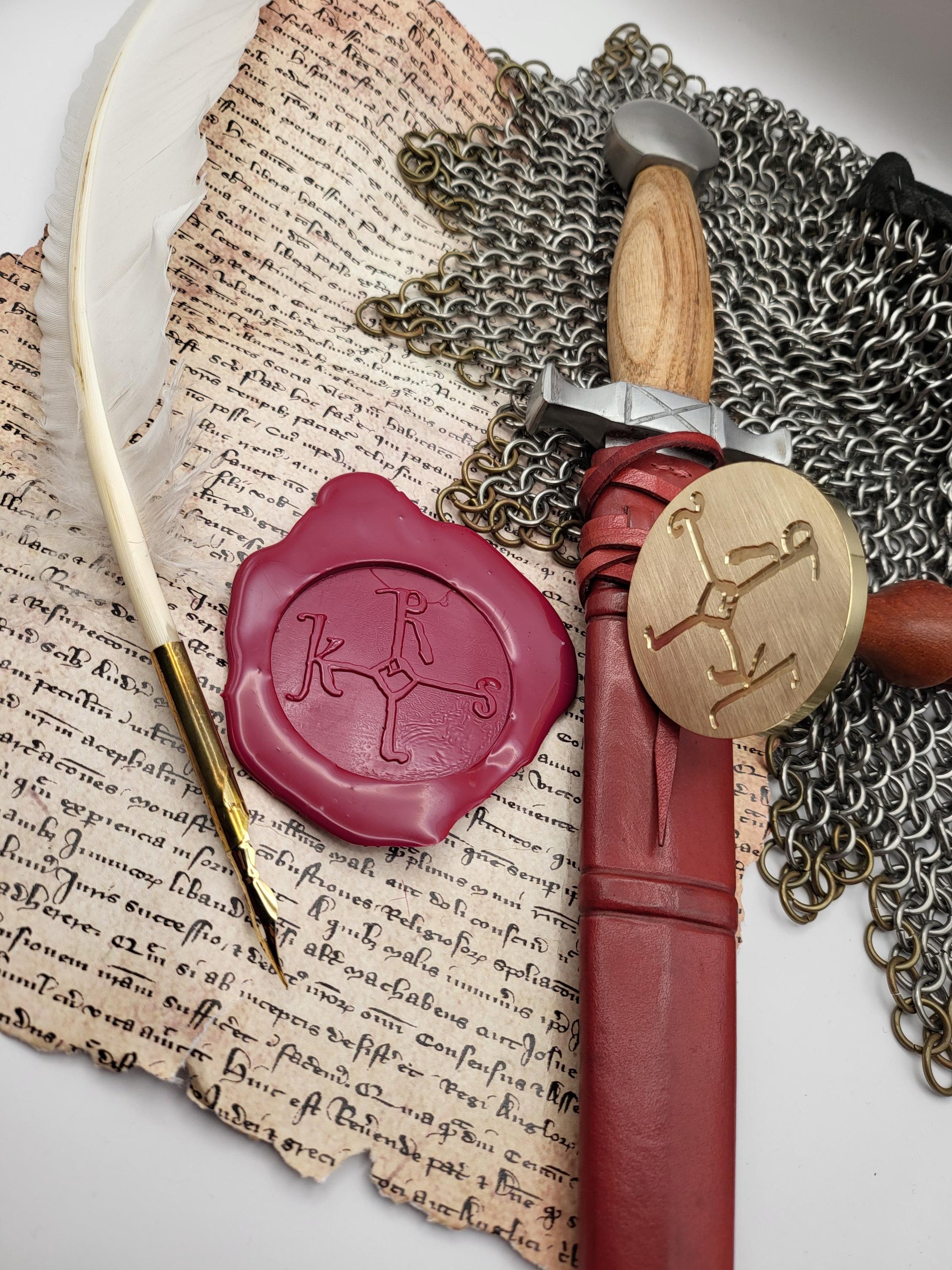 Charlemagne Holy Roman Emperor - Signum Manus  - Historical Wax Seal Stamp from the 9th Century - NobleSeals