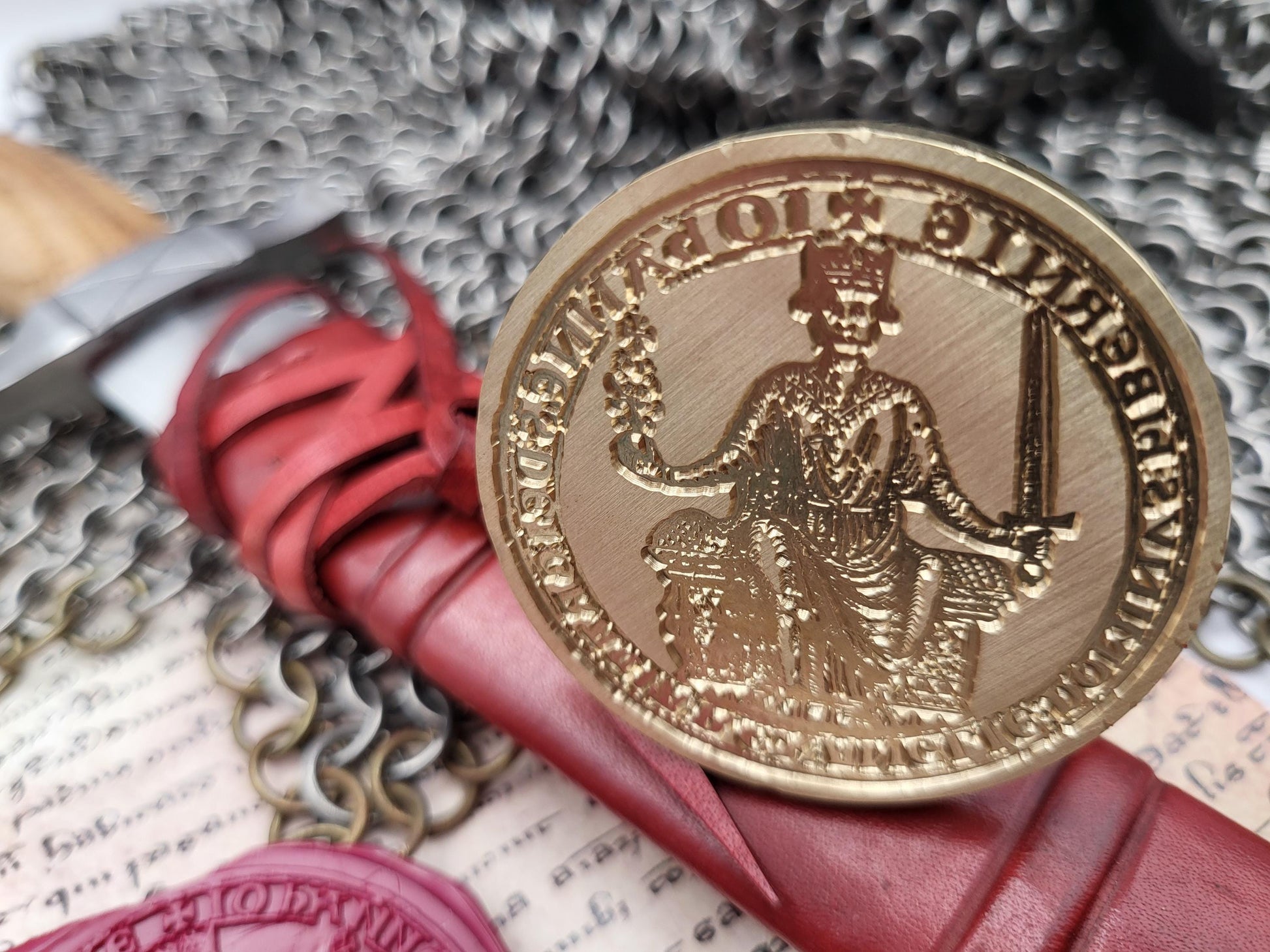 King John "Lackland" of England - Historical Wax Seal from the 12th Century - NobleSeals