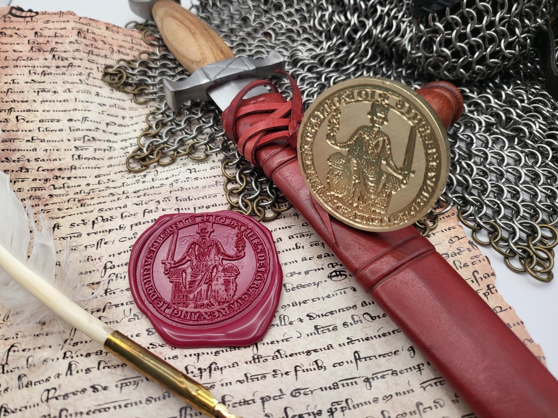 King John "Lackland" of England - Historical Wax Seal from the 12th Century - NobleSeals