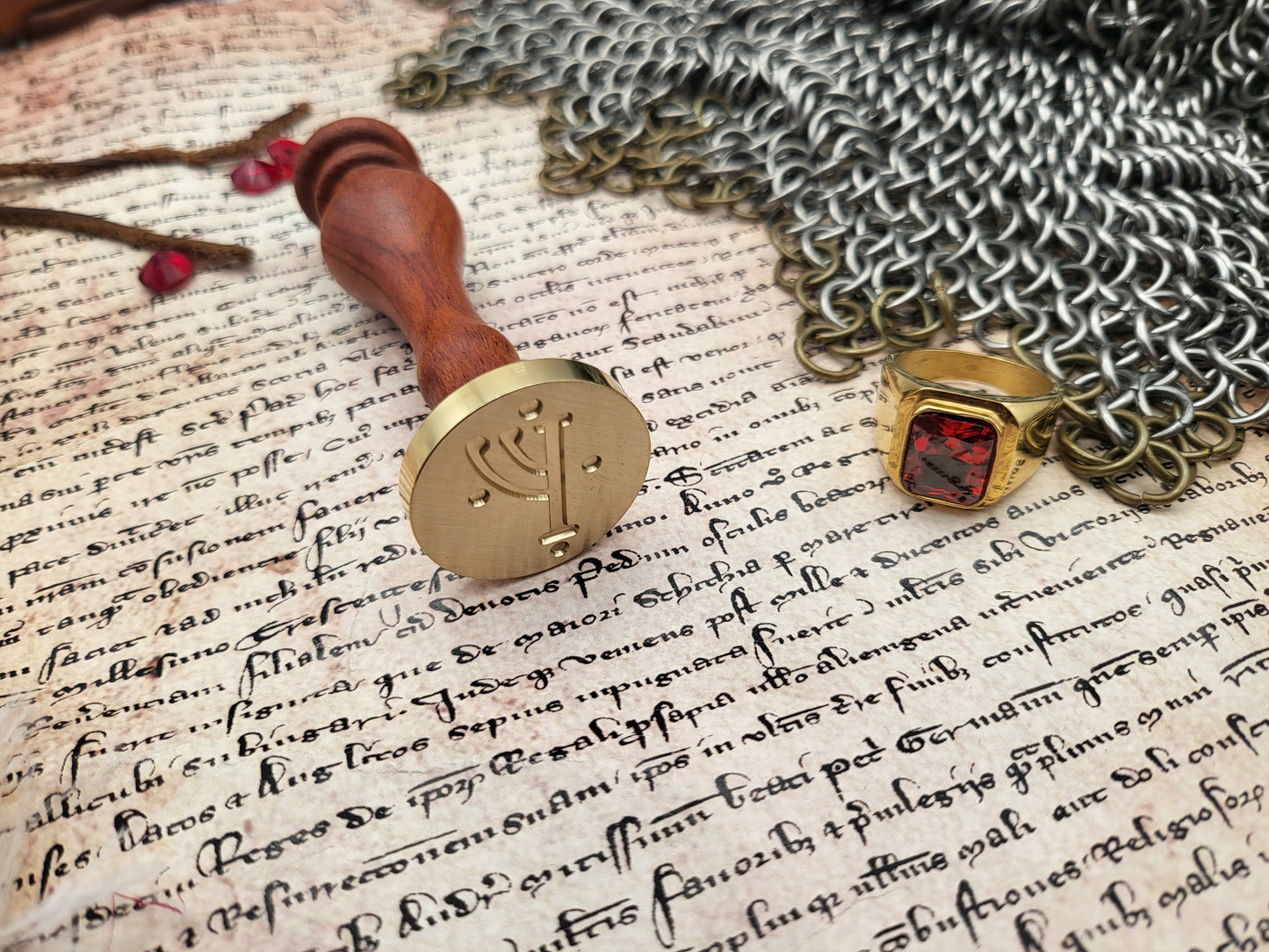 Gandalf rune wax seal impression showing the distinctive wizard’s personal mark.